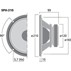 Monacor SPH-210 głośnik nisko-średniotonowy HiFi